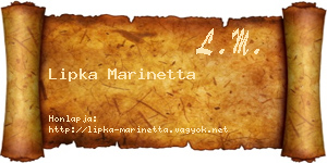 Lipka Marinetta névjegykártya